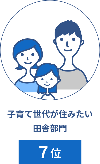 子育て世代が住みたい田舎部門 7位